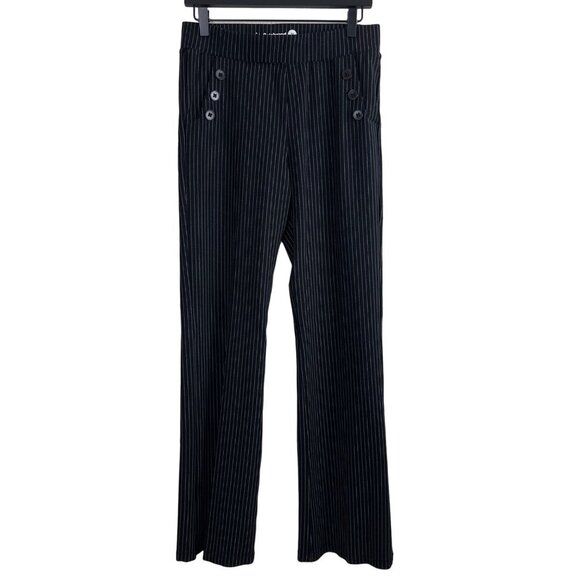 Betabrand Pinstripe Dress Yoga Pants – Size Medium - Picture 1 of 7